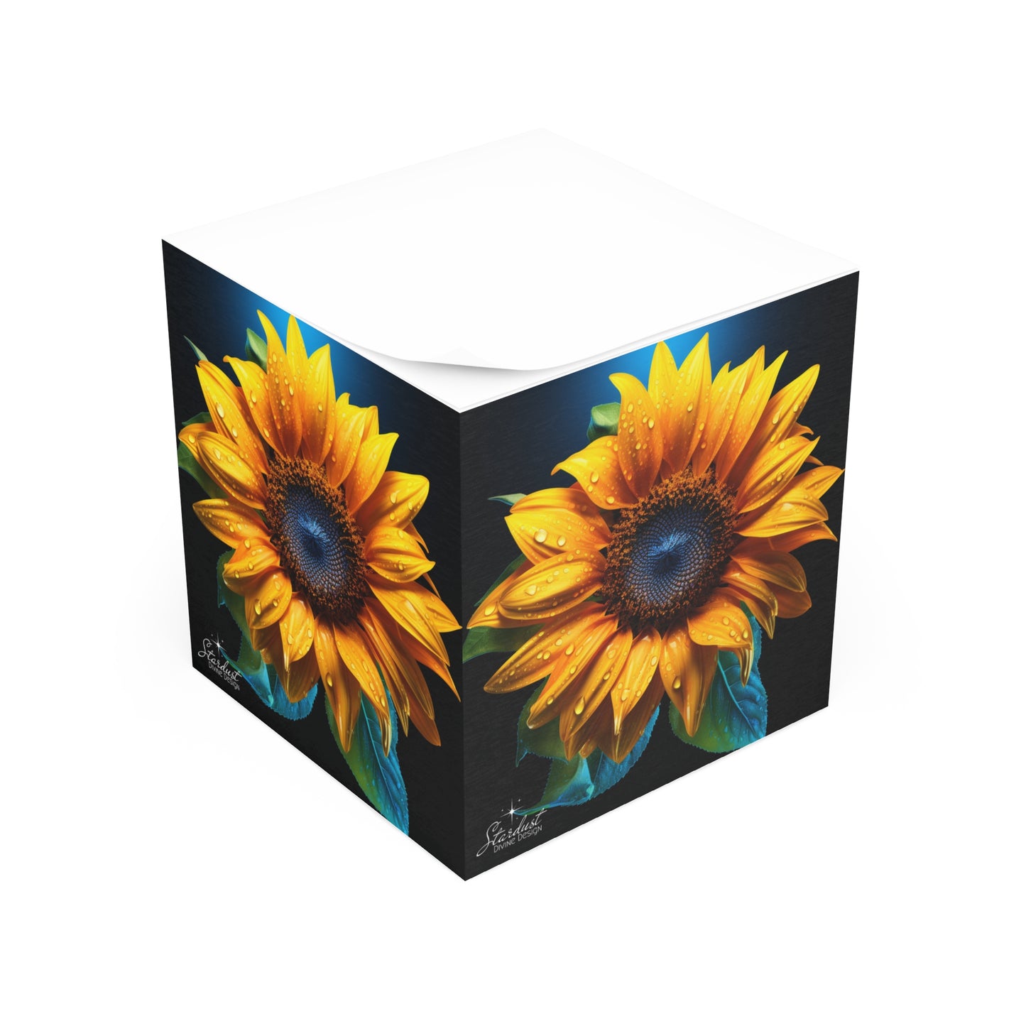 Note Cube sunflower - Stardust Divine Design