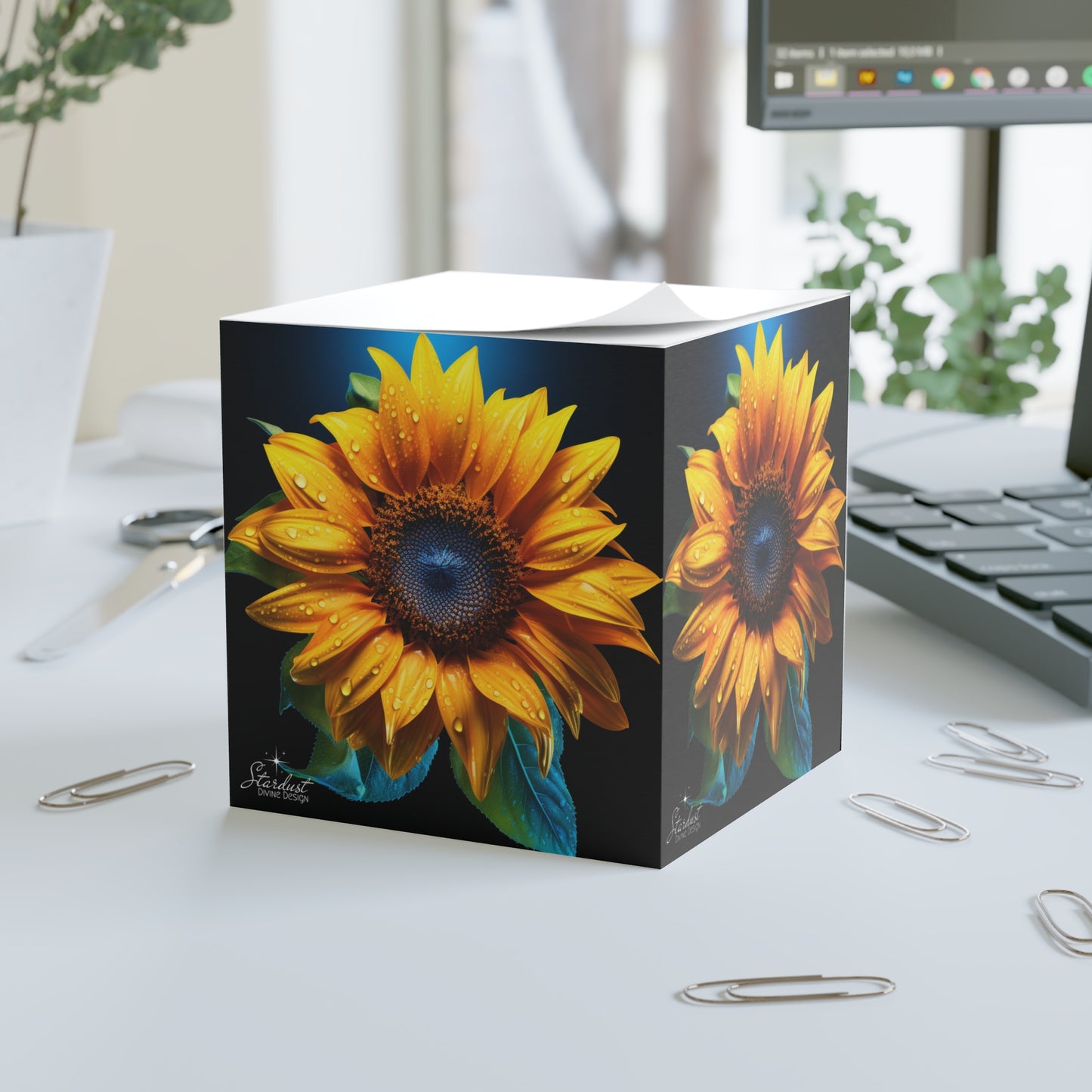 Note Cube sunflower - Stardust Divine Design