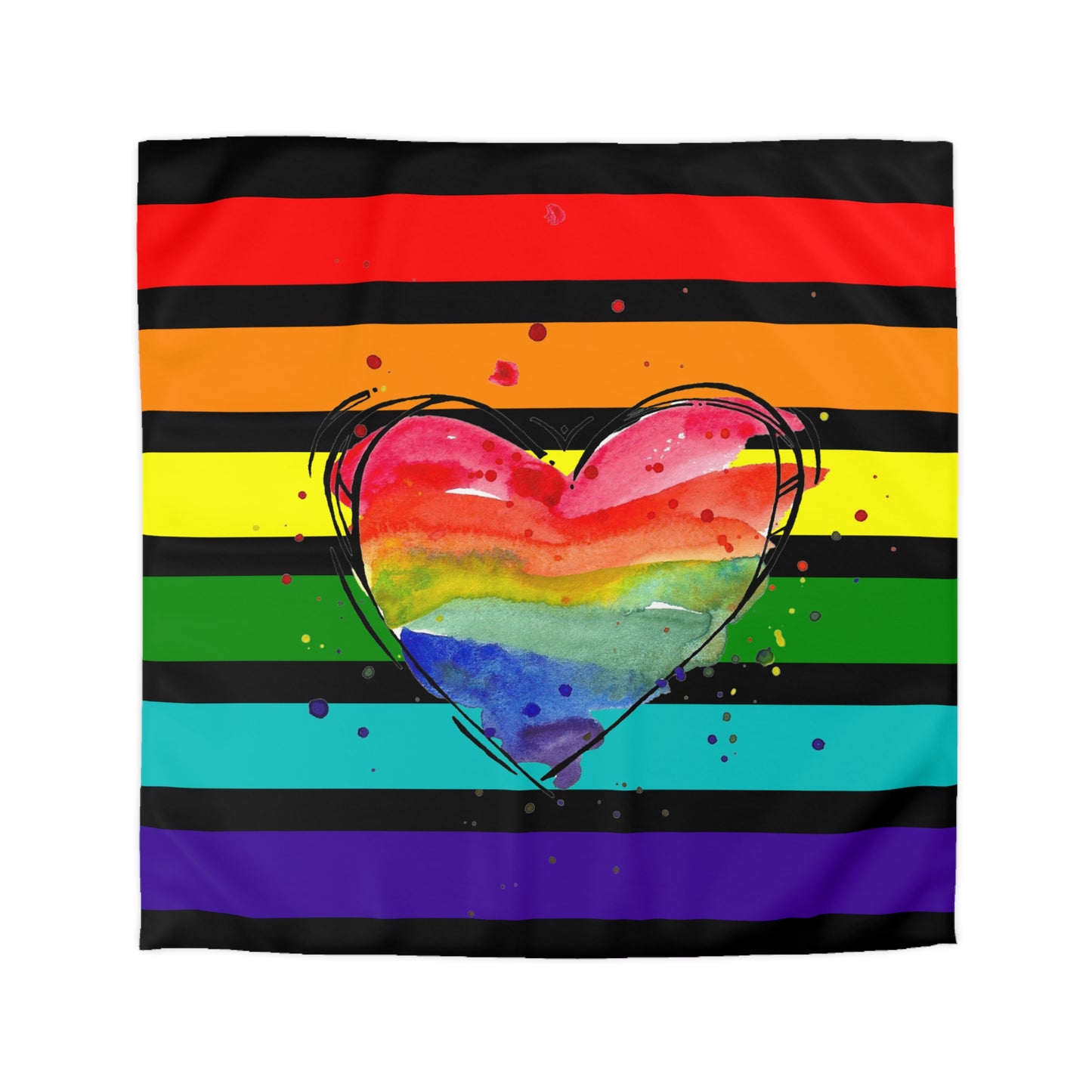 Rainbow Microfiber Duvet Cover - Stardust Divine Design