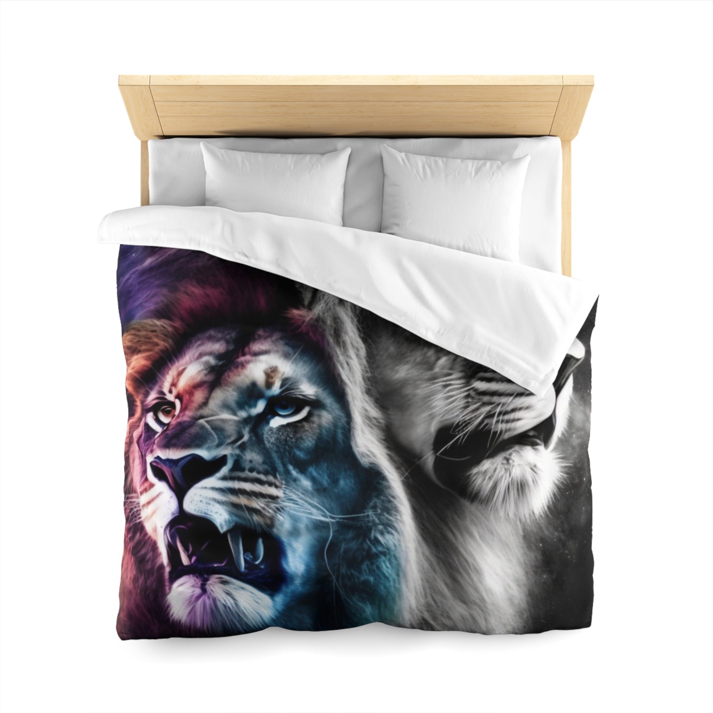 Lion Microfiber Duvet Cover - Stardust Divine Design