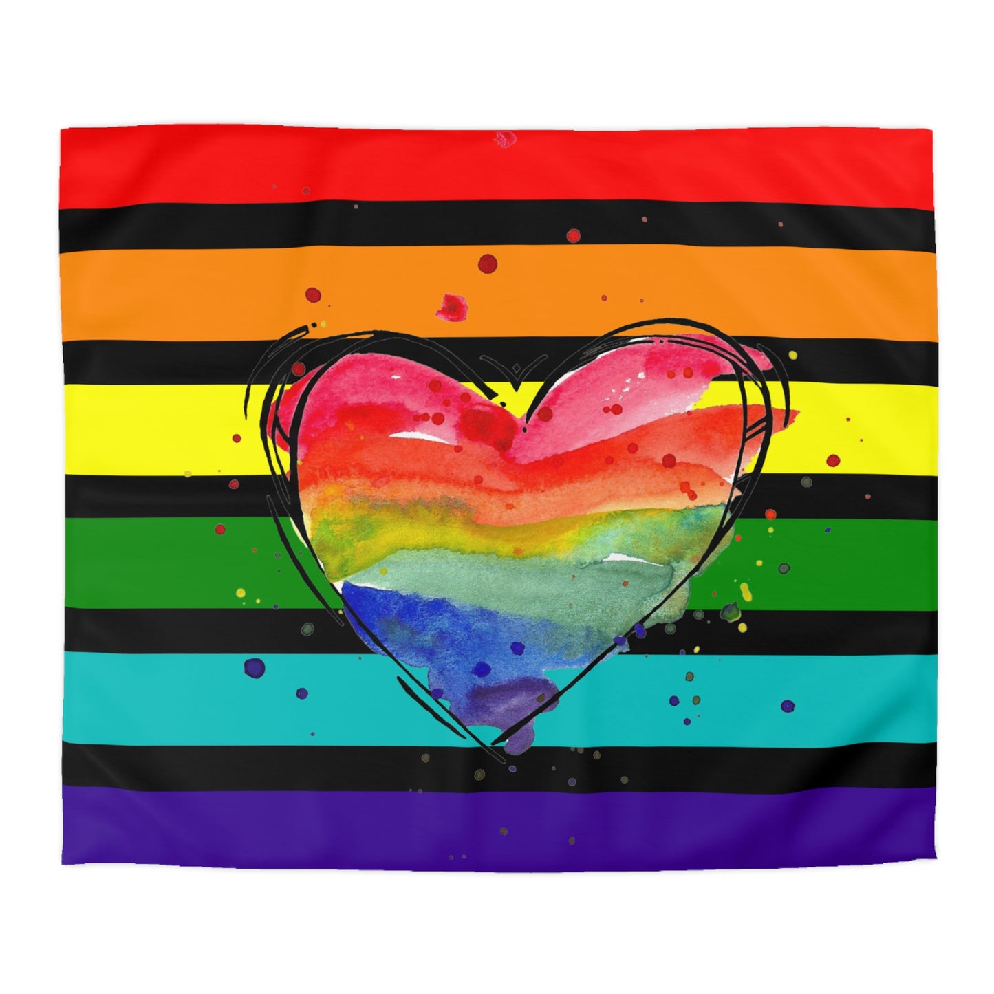 Rainbow Microfiber Duvet Cover - Stardust Divine Design