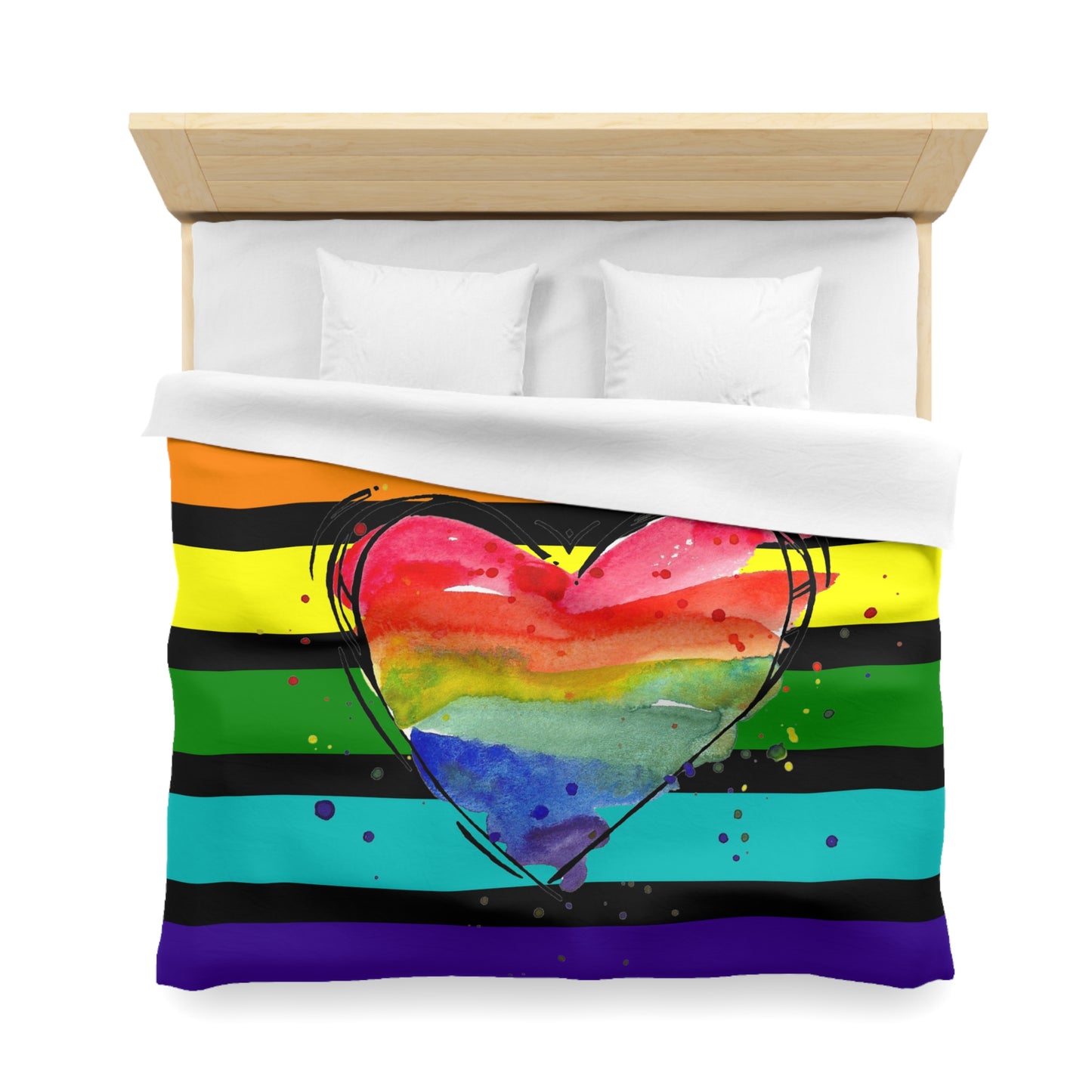 Rainbow Microfiber Duvet Cover - Stardust Divine Design