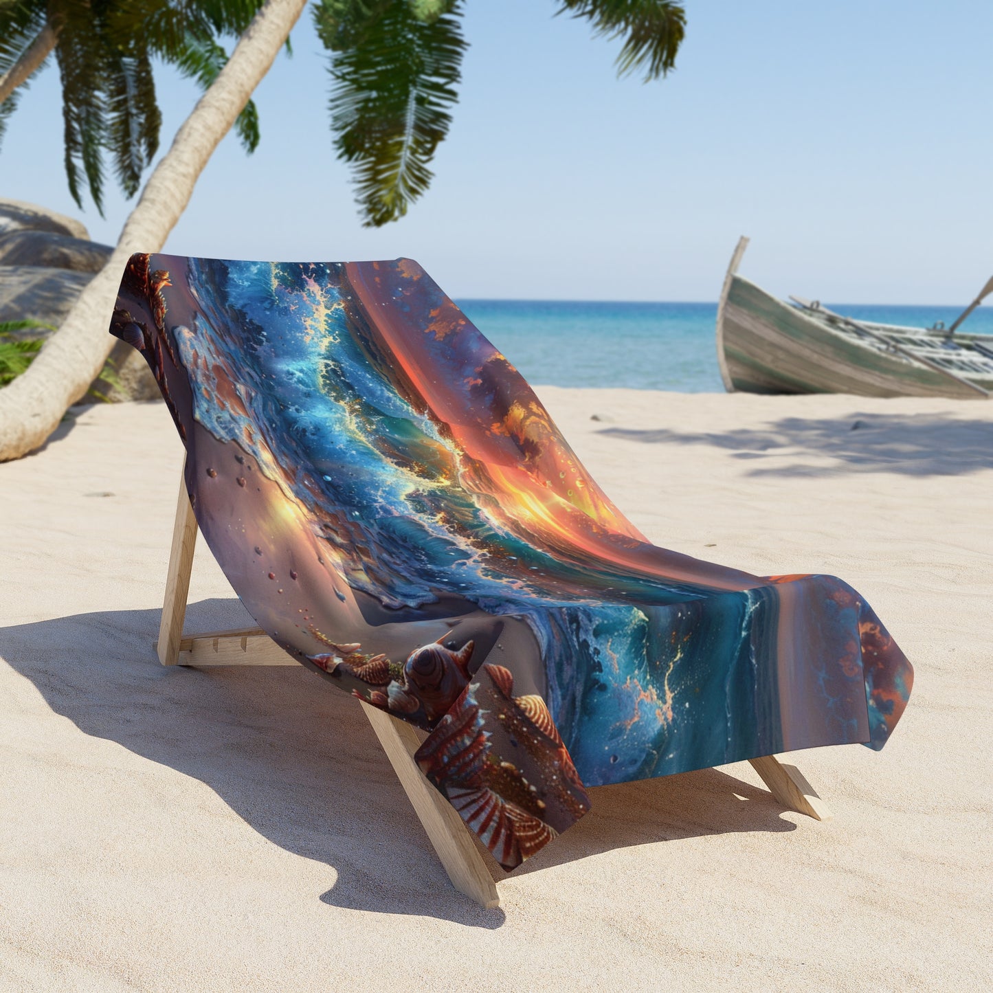 OCEAN Wave Beach Towel