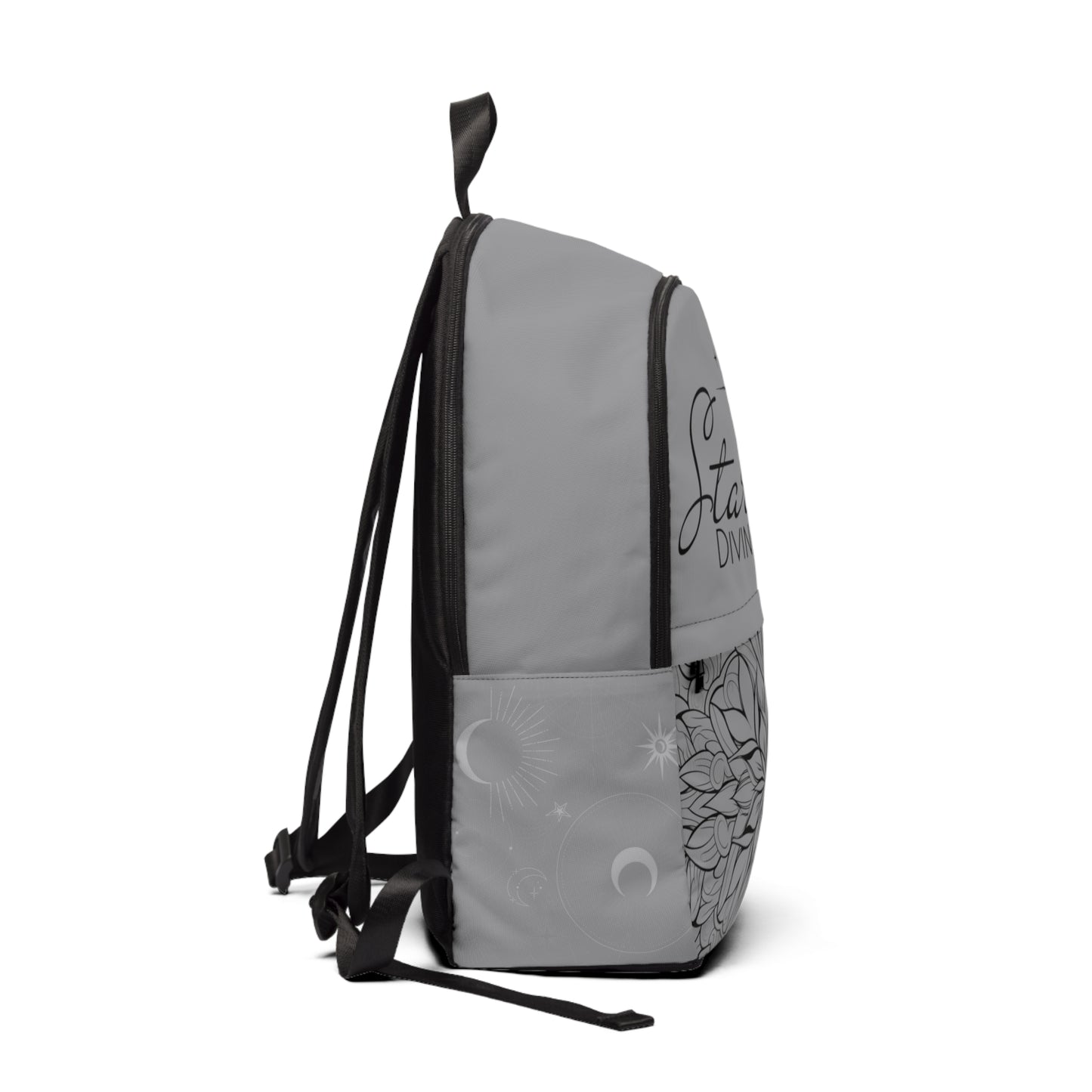 Grey Stardust Fabric Backpack
