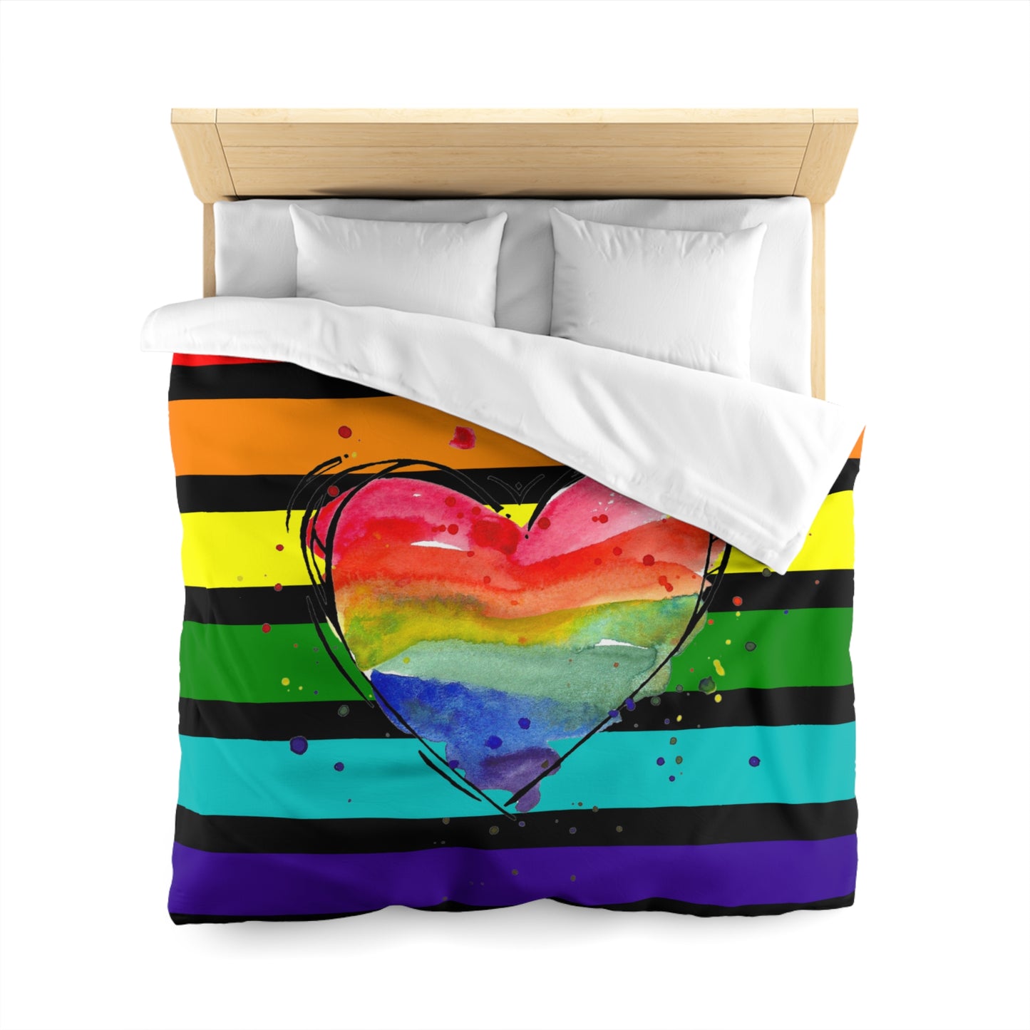 Rainbow Microfiber Duvet Cover - Stardust Divine Design