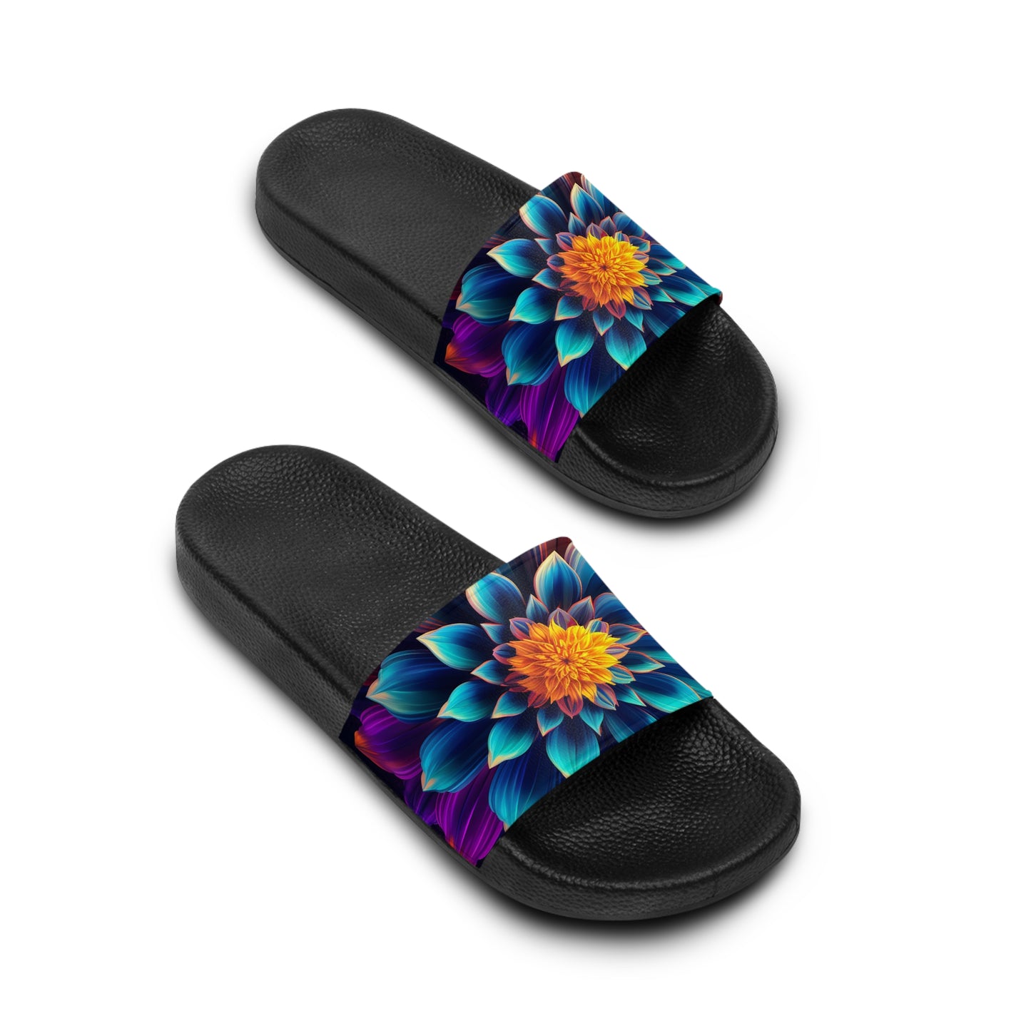 Flower Women's Slide Sandals - Stardust Divine Design