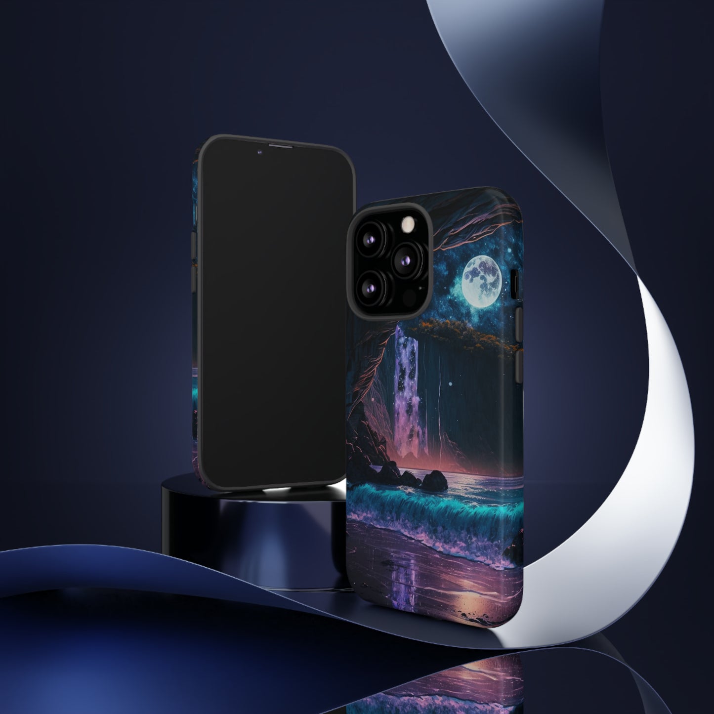 Stardust Divine Design Cave with Full Moon of Phone case