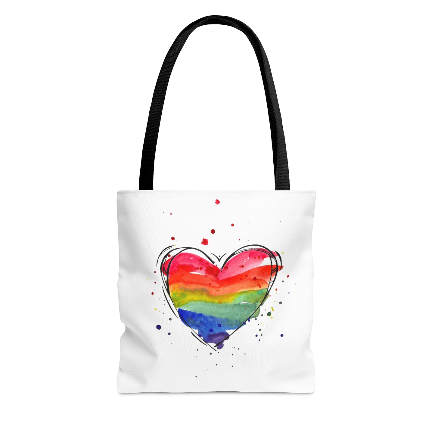 Rainbow Heart Tote Bag