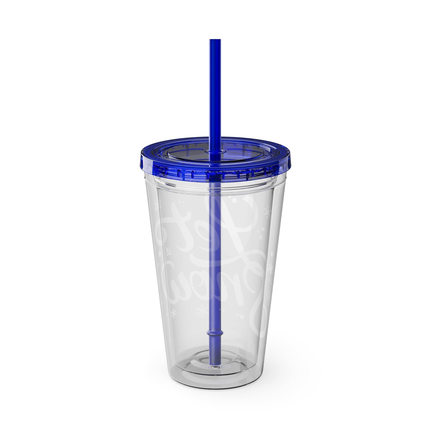 Let it Snow Tumbler with Straw, 16oz - Stardust Divine Design