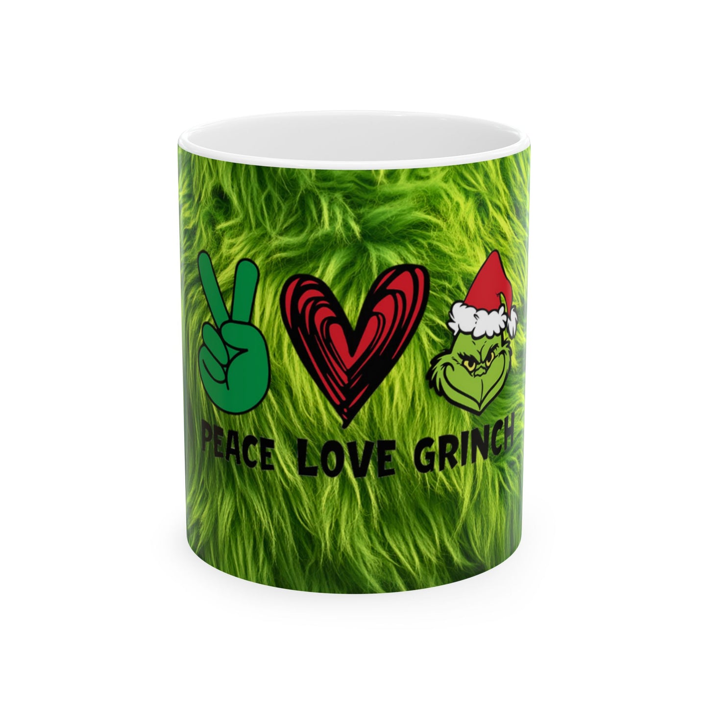 Peach Love Grinch Ceramic Mug, (11oz, 15oz)