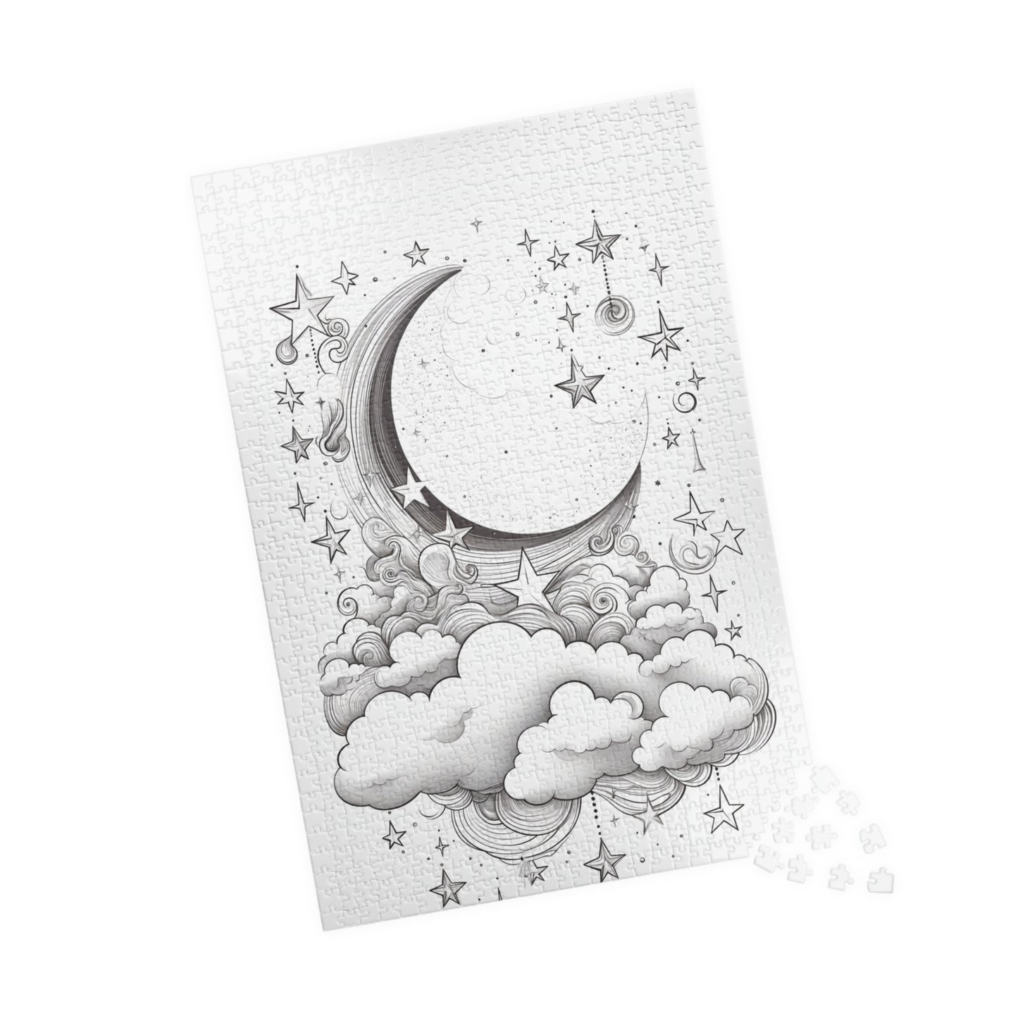 Moon Star Color your Puzzle (110, 252, 500, 1014-piece) - Stardust Divine Design