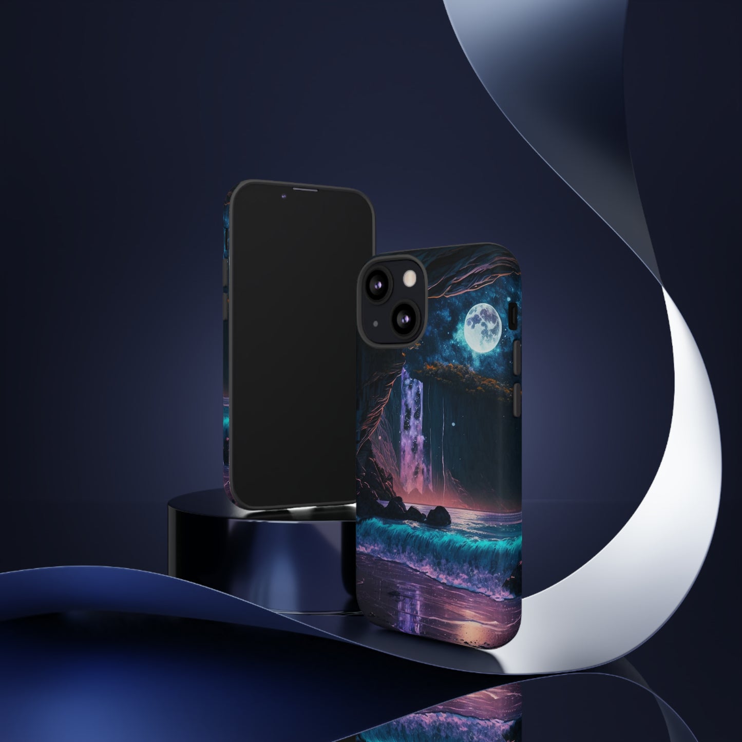 Stardust Divine Design Cave with Full Moon of Phone case