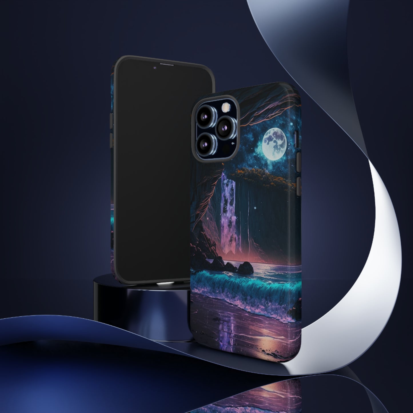 Stardust Divine Design Cave with Full Moon of Phone case