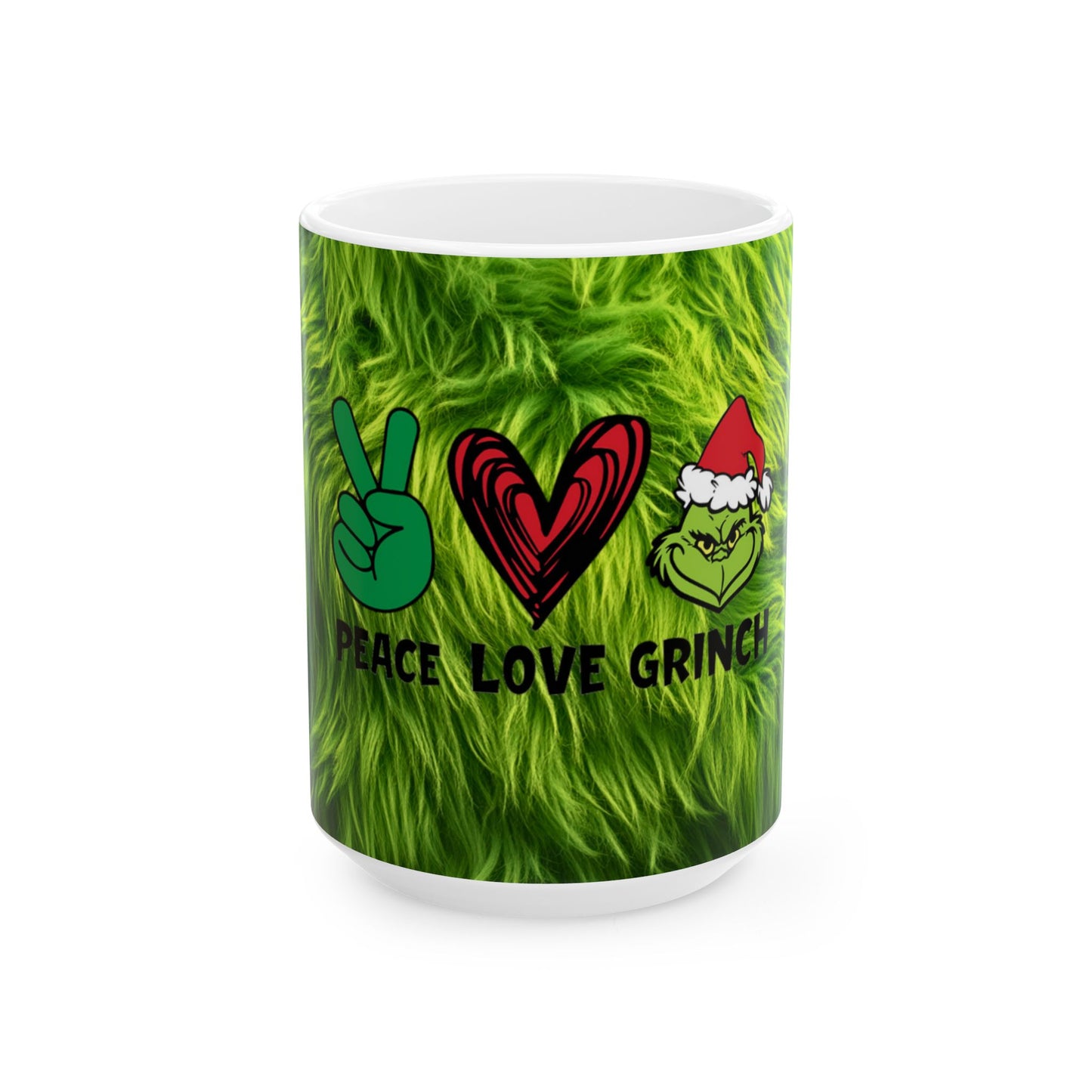 Peach Love Grinch Ceramic Mug, (11oz, 15oz)