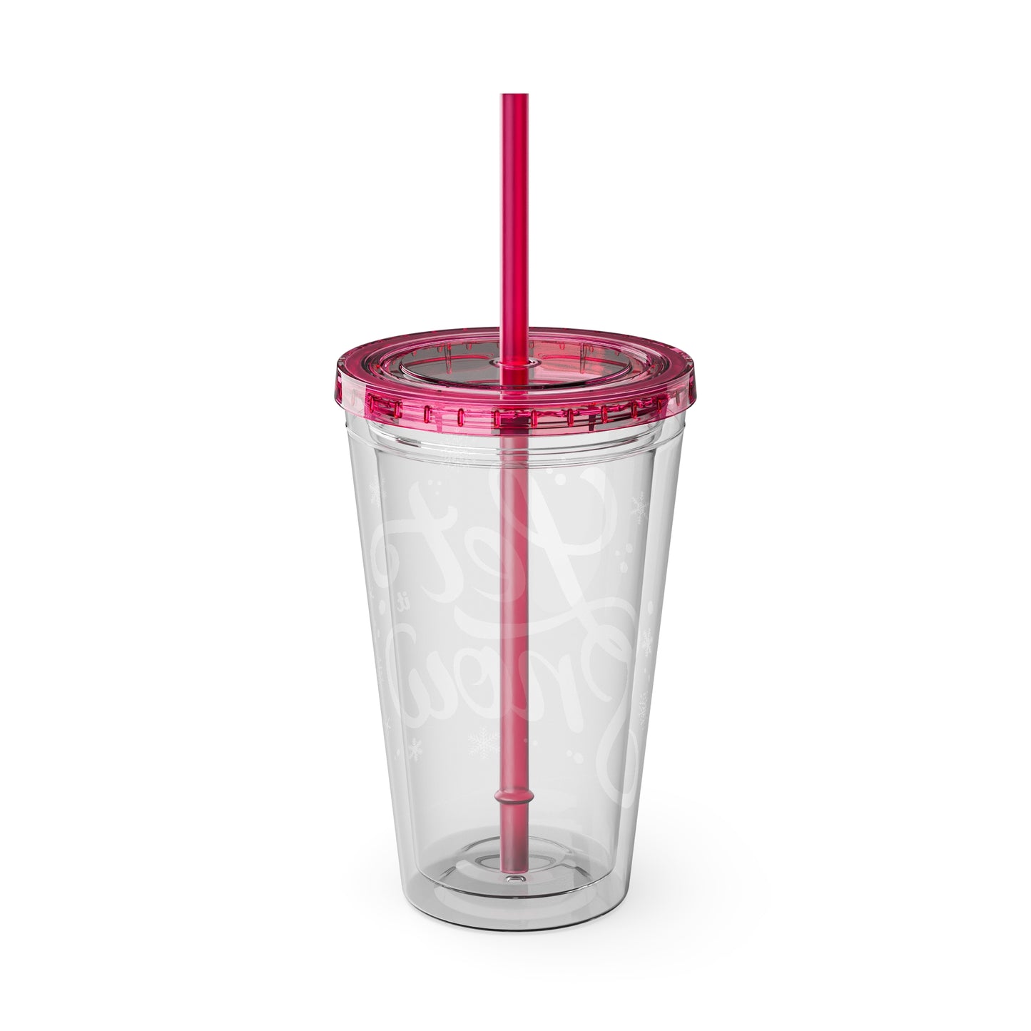 Let it Snow Tumbler with Straw, 16oz - Stardust Divine Design