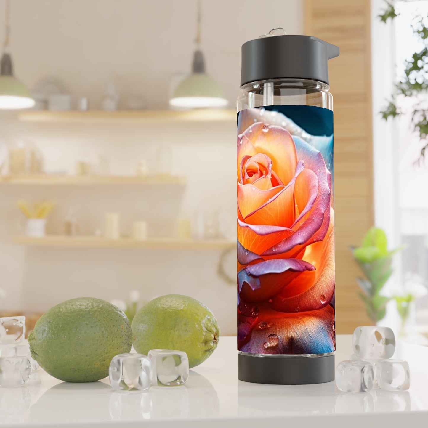 Rose Infuser Water Bottle - Stardust Divine design