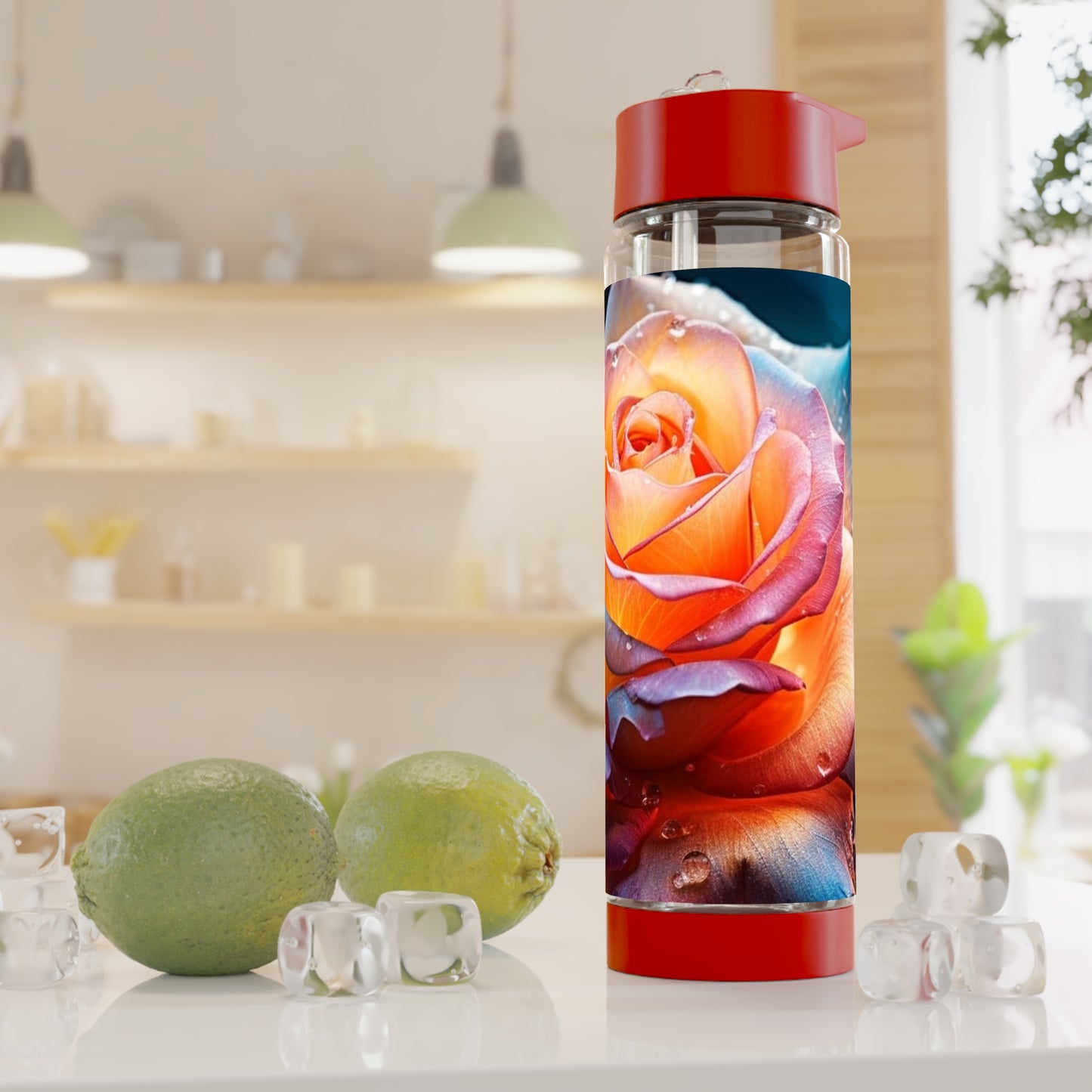 Rose Infuser Water Bottle - Stardust Divine design