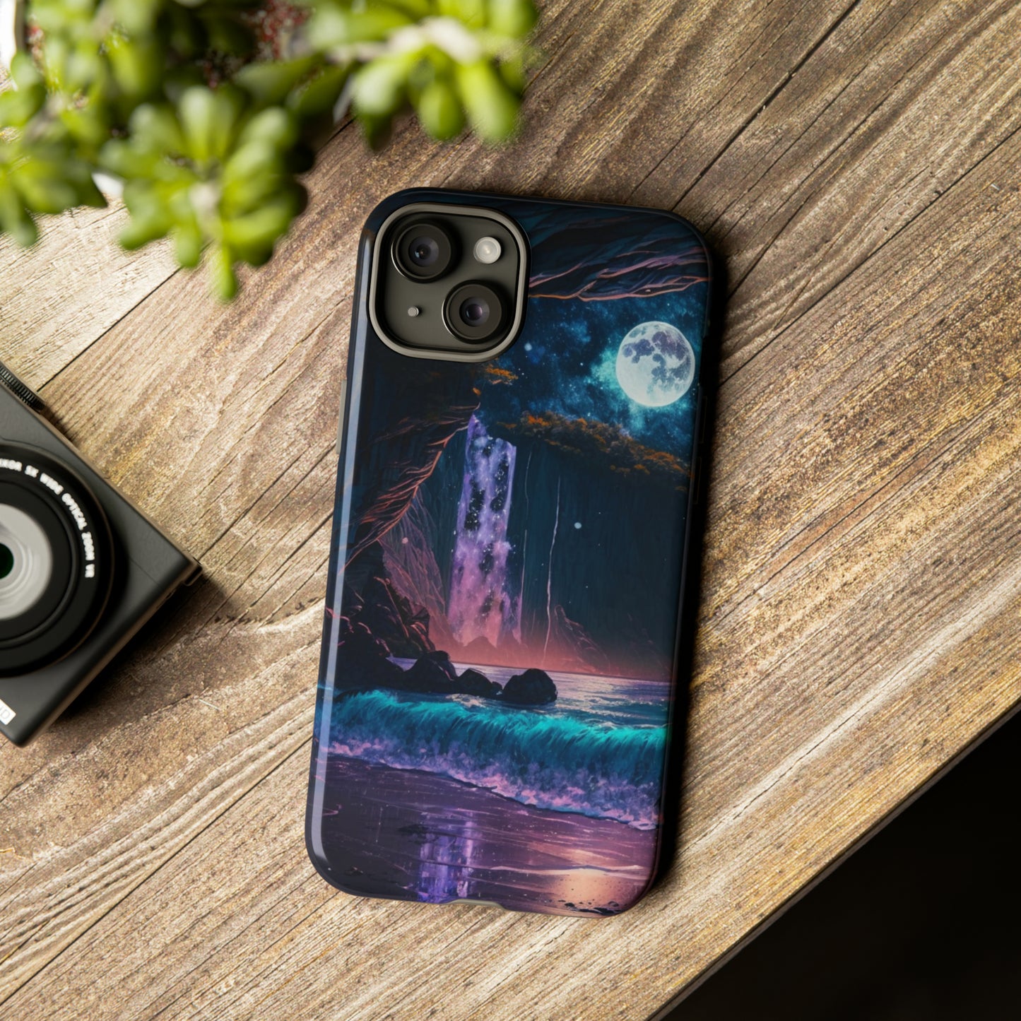 Stardust Divine Design Cave with Full Moon of Phone case