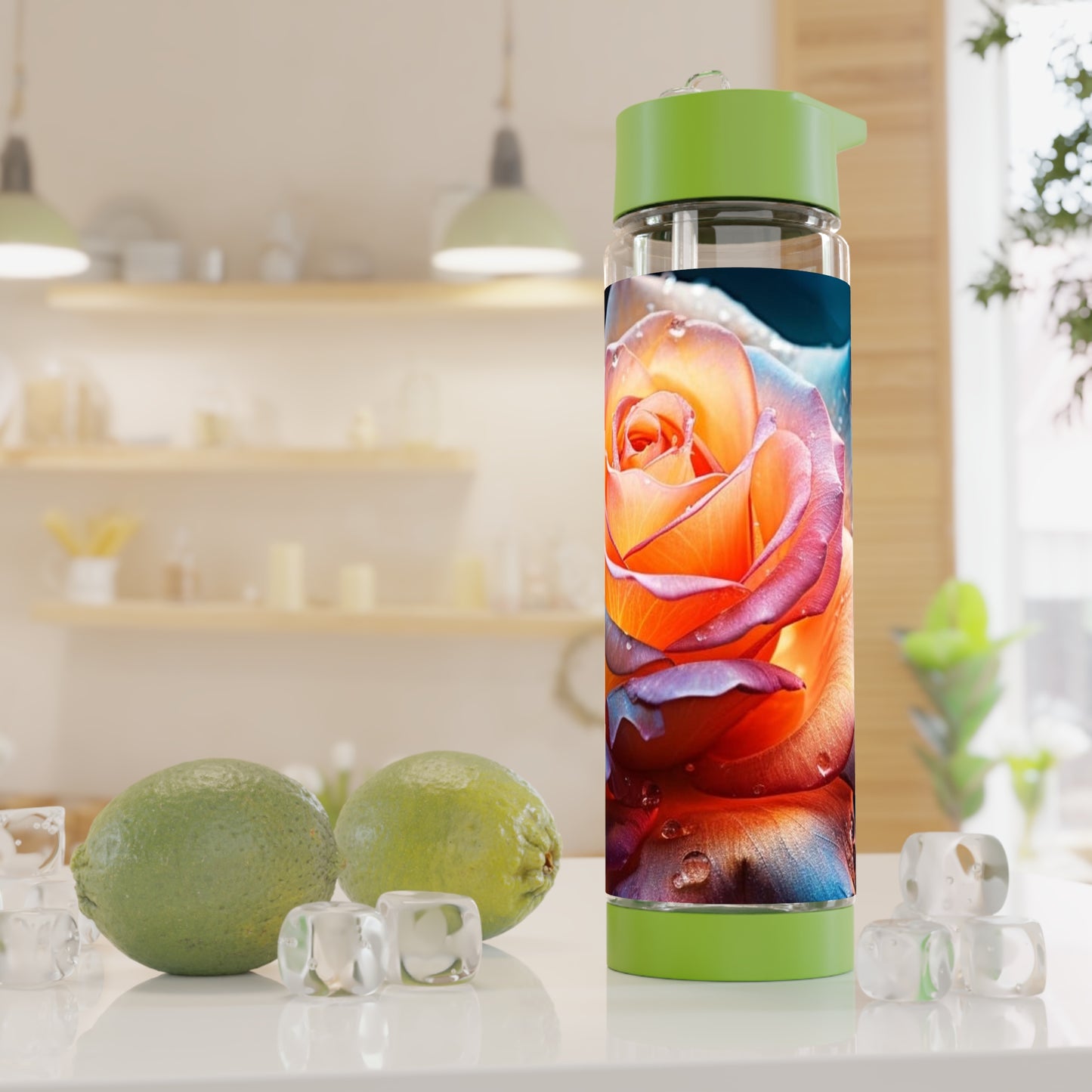 Rose Infuser Water Bottle - Stardust Divine design