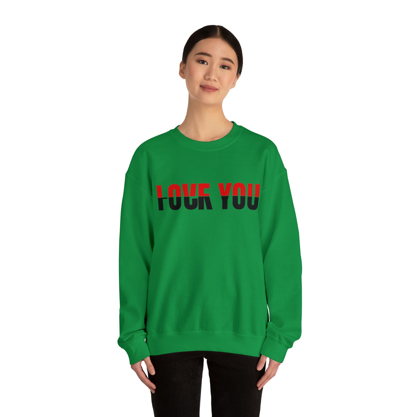 Love u F*** u Rose Heavy Blend™ Crewneck Sweatshirt