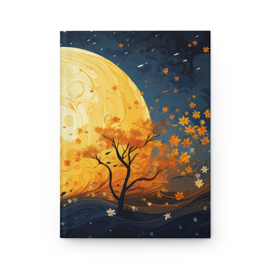 Stardust Divine Design Moon and Trees Hardcover Journal Matte