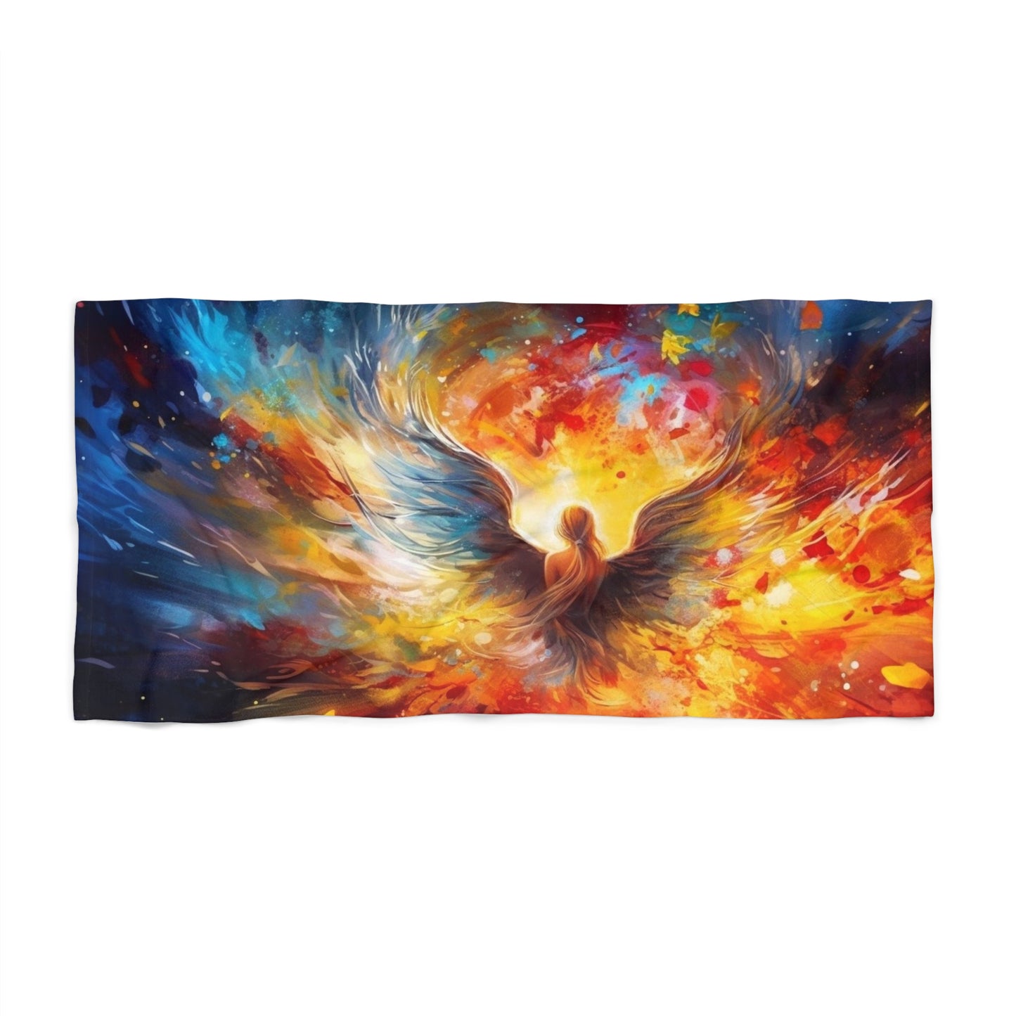 Stardust Divine Design Angel Beach Towel