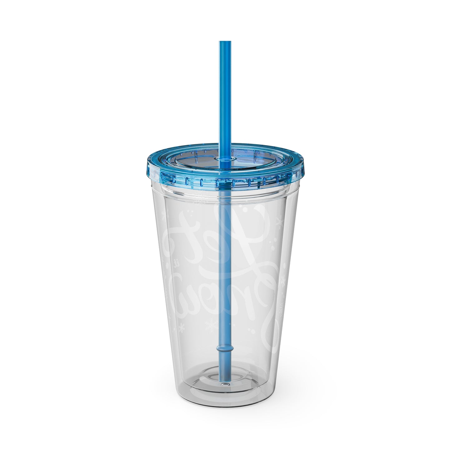 Let it Snow Tumbler with Straw, 16oz - Stardust Divine Design