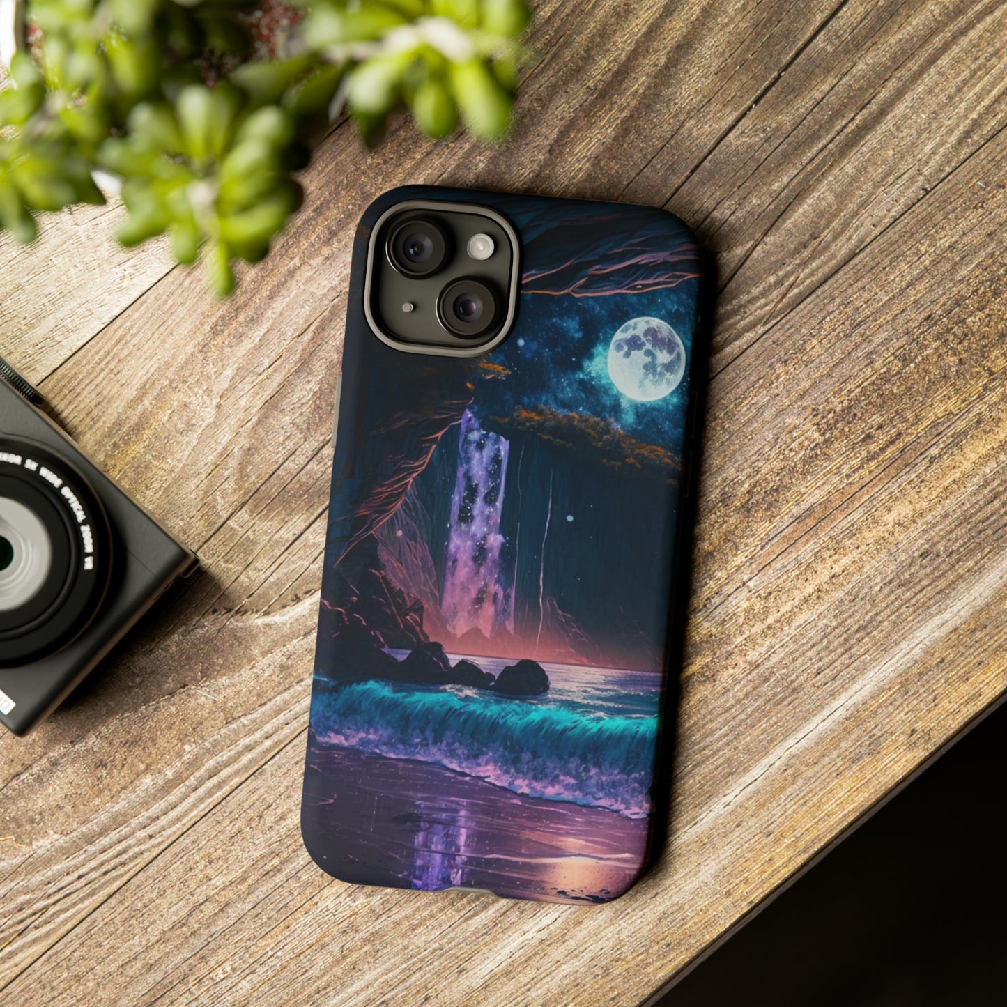 Stardust Divine Design Cave with Full Moon of Phone case