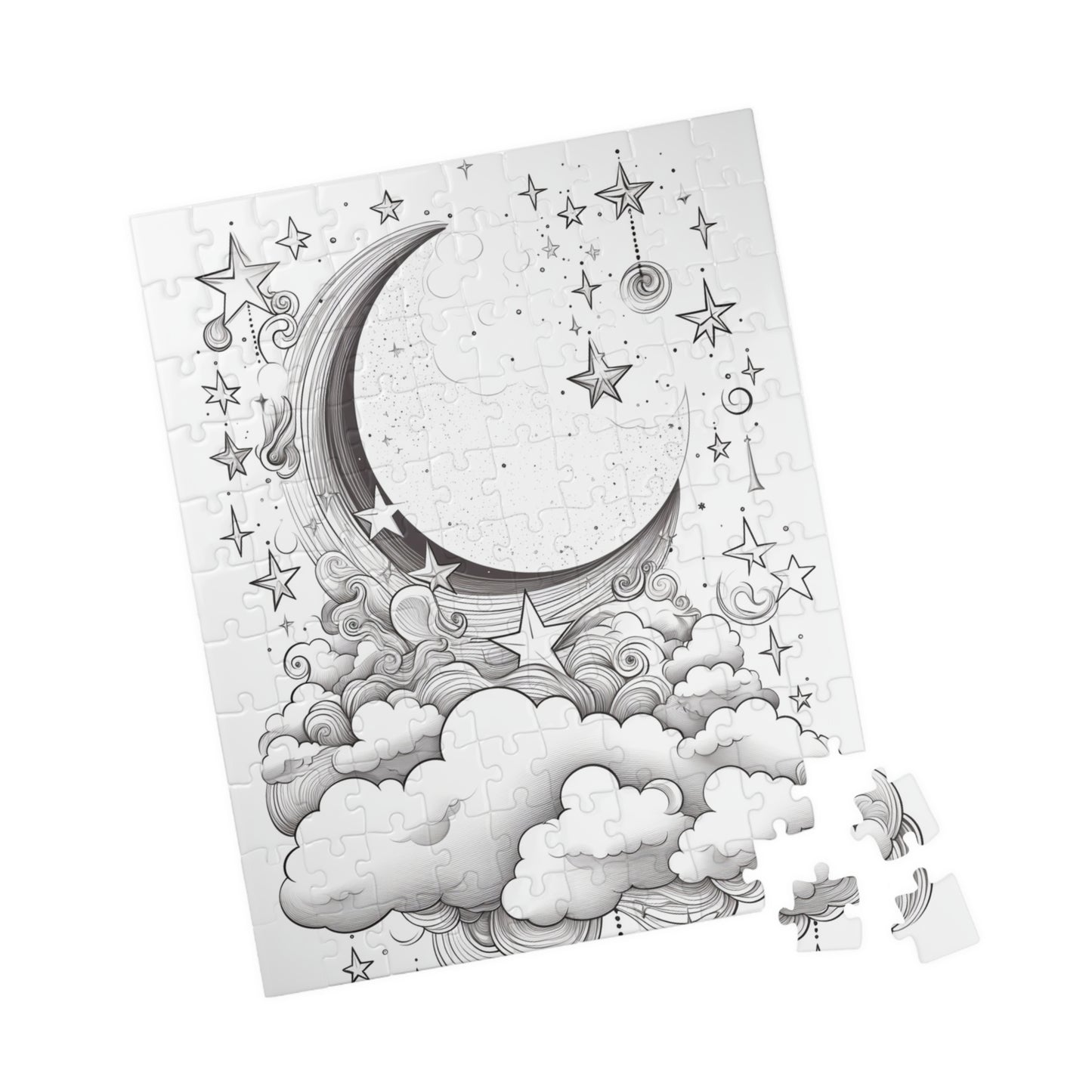 Moon Star Color your Puzzle (110, 252, 500, 1014-piece) - Stardust Divine Design