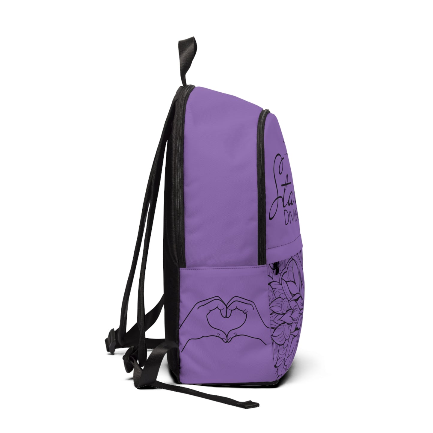 Purple Stardust Fabric Backpack