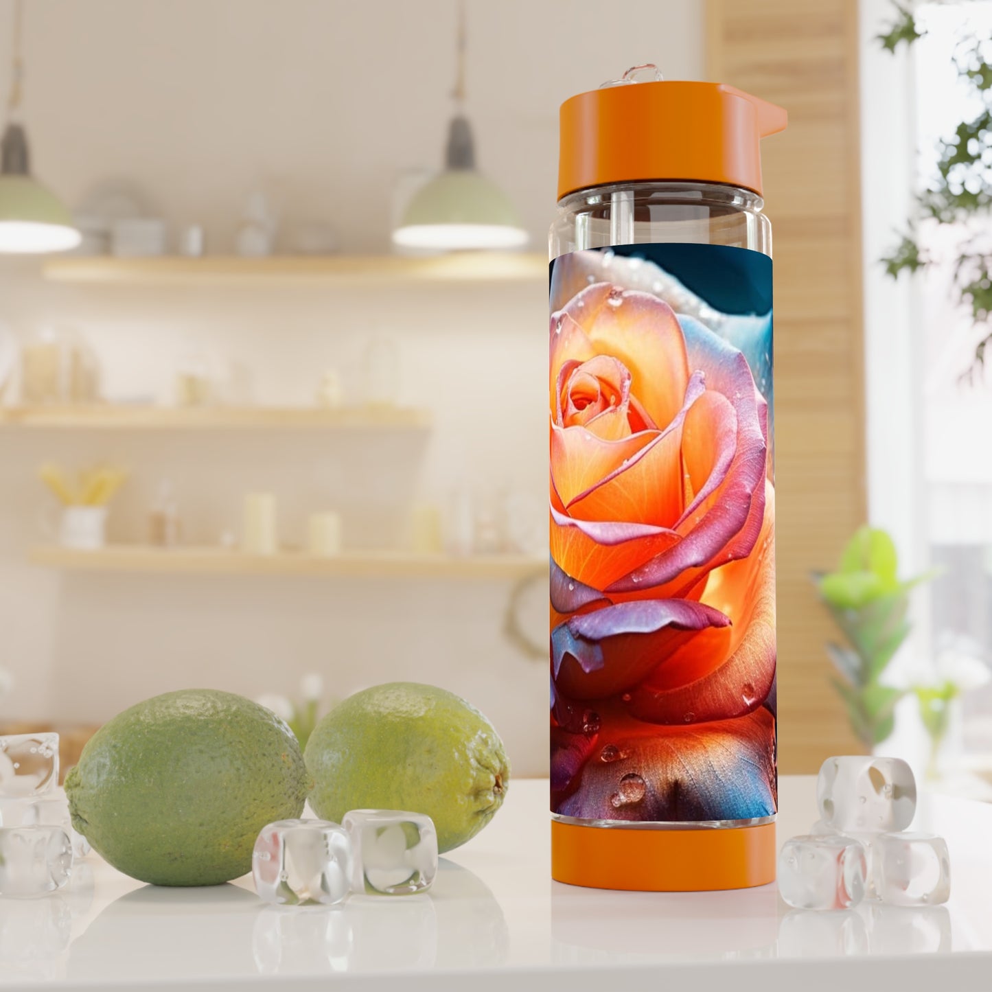 Rose Infuser Water Bottle - Stardust Divine design