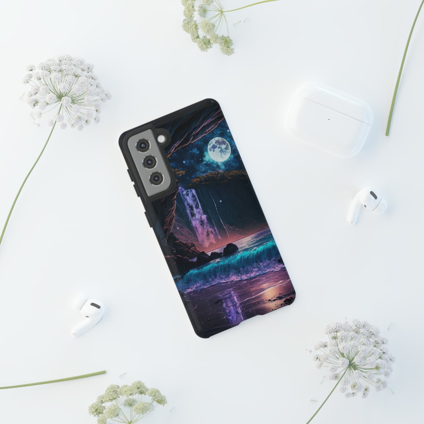 Stardust Divine Design Cave with Full Moon of Phone case