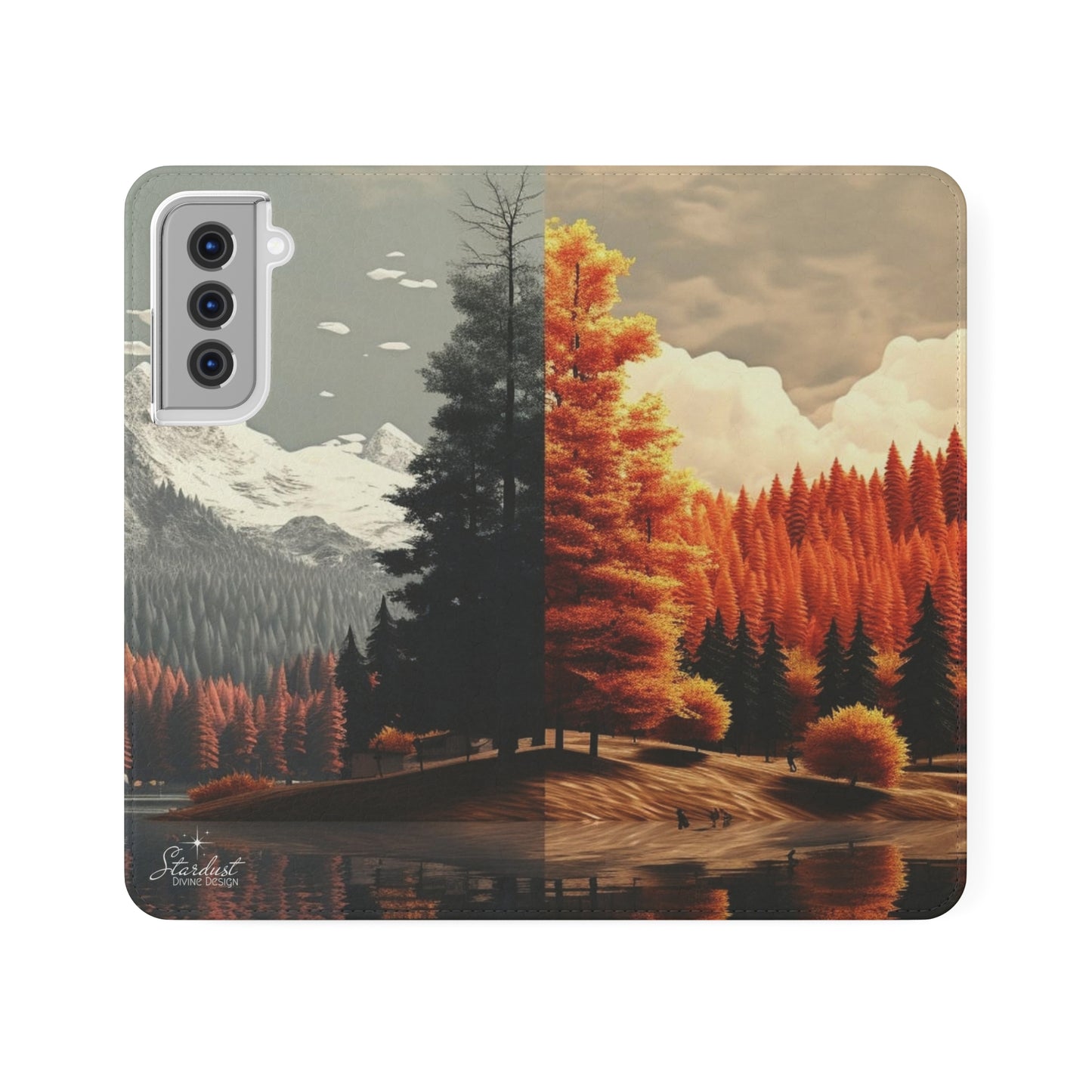 Split Season tree Flip Cases - Stardust Divine Design