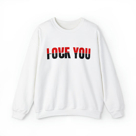 Love u F*** u Rose Heavy Blend™ Crewneck Sweatshirt