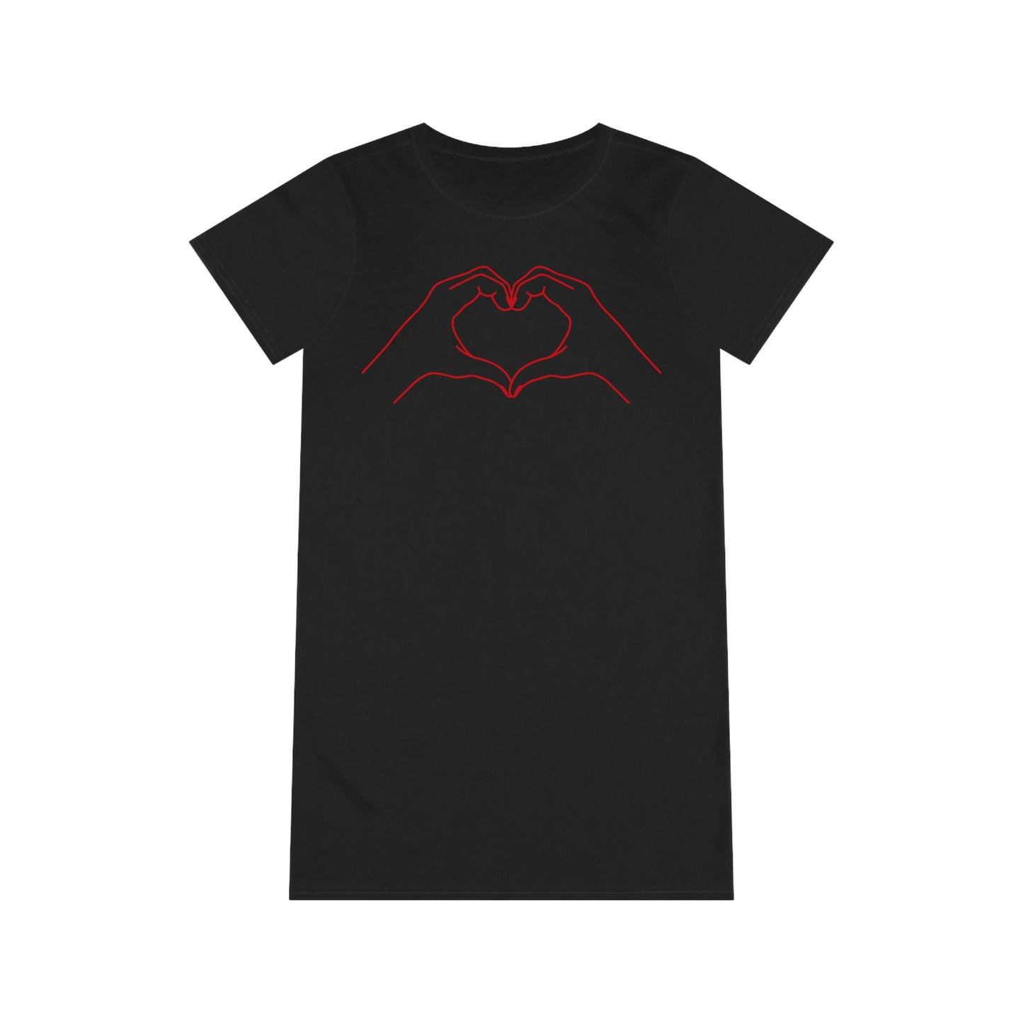 Made you a Heart Organic T-Shirt Dress - Stardust Divine Design