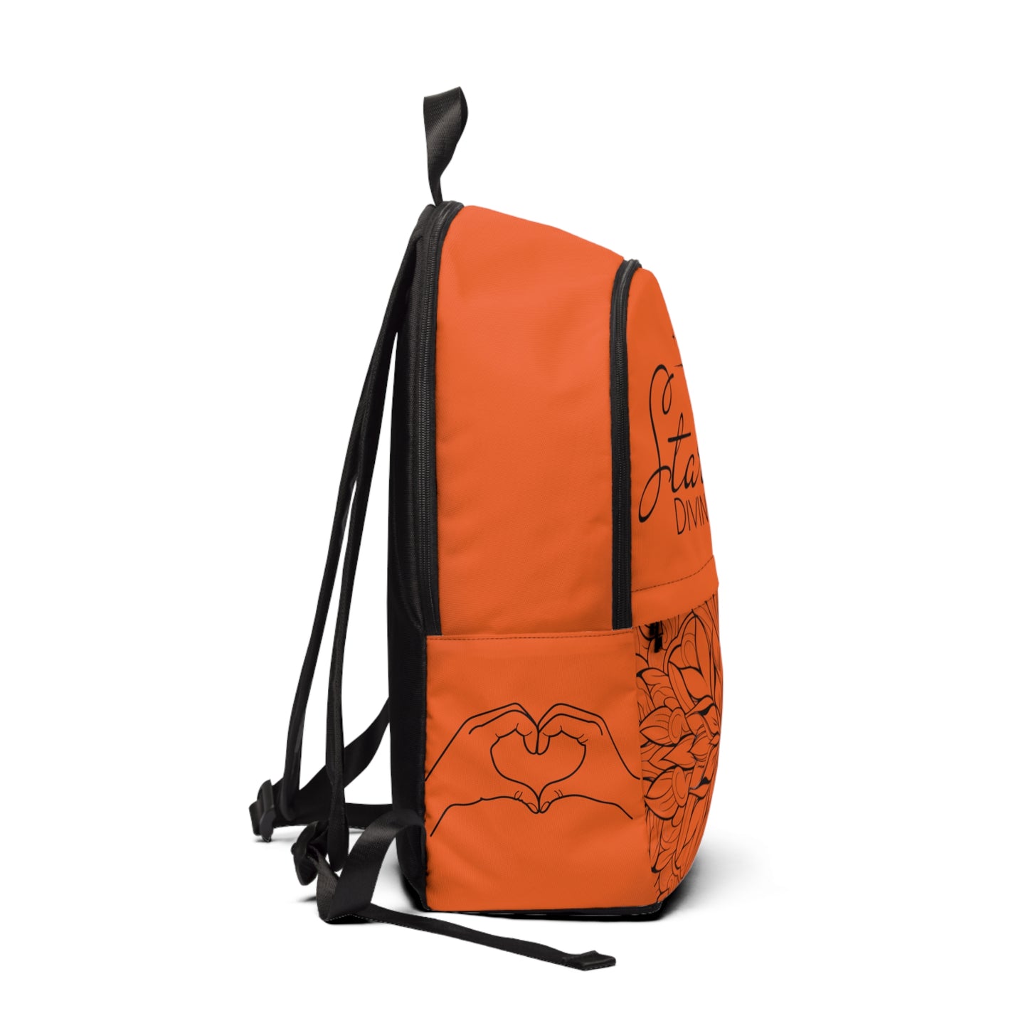 Orange Stardust Fabric Backpack