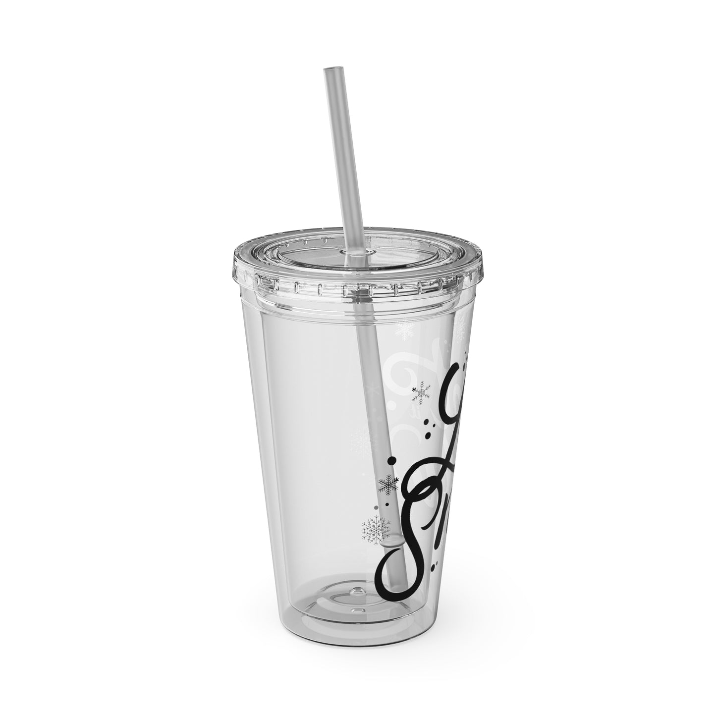 Let it Snow Tumbler with Straw, 16oz - Stardust Divine Design