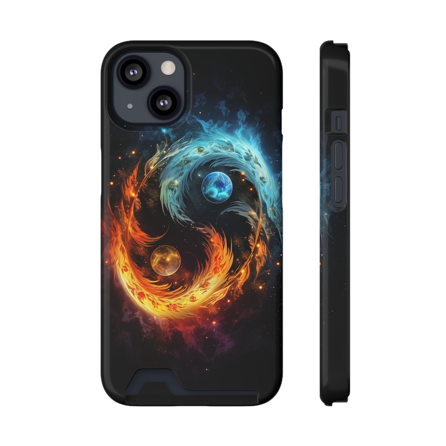 Ying Yang Phone Case With Card Holder