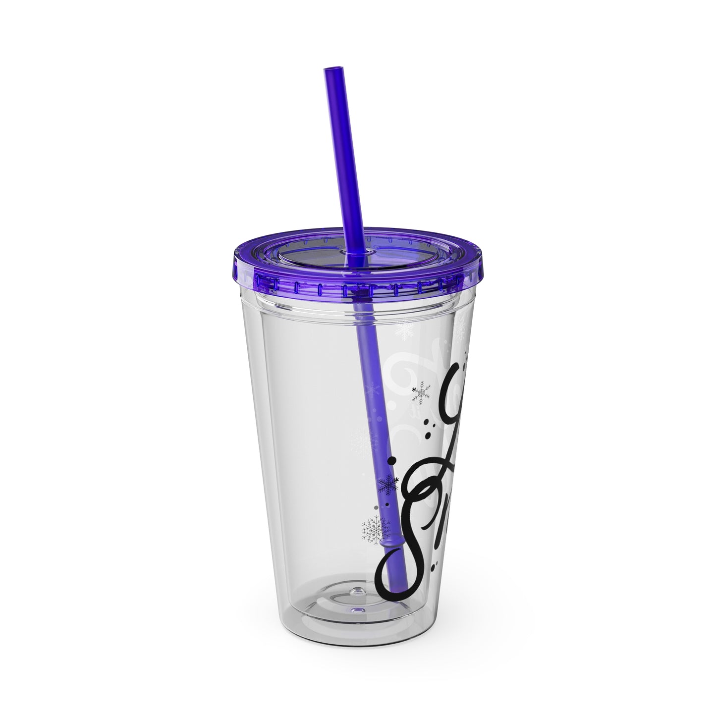 Let it Snow Tumbler with Straw, 16oz - Stardust Divine Design