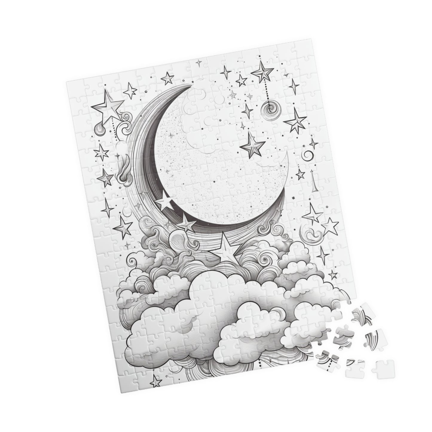 Moon Star Color your Puzzle (110, 252, 500, 1014-piece) - Stardust Divine Design