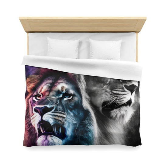 Lion Microfiber Duvet Cover - Stardust Divine Design