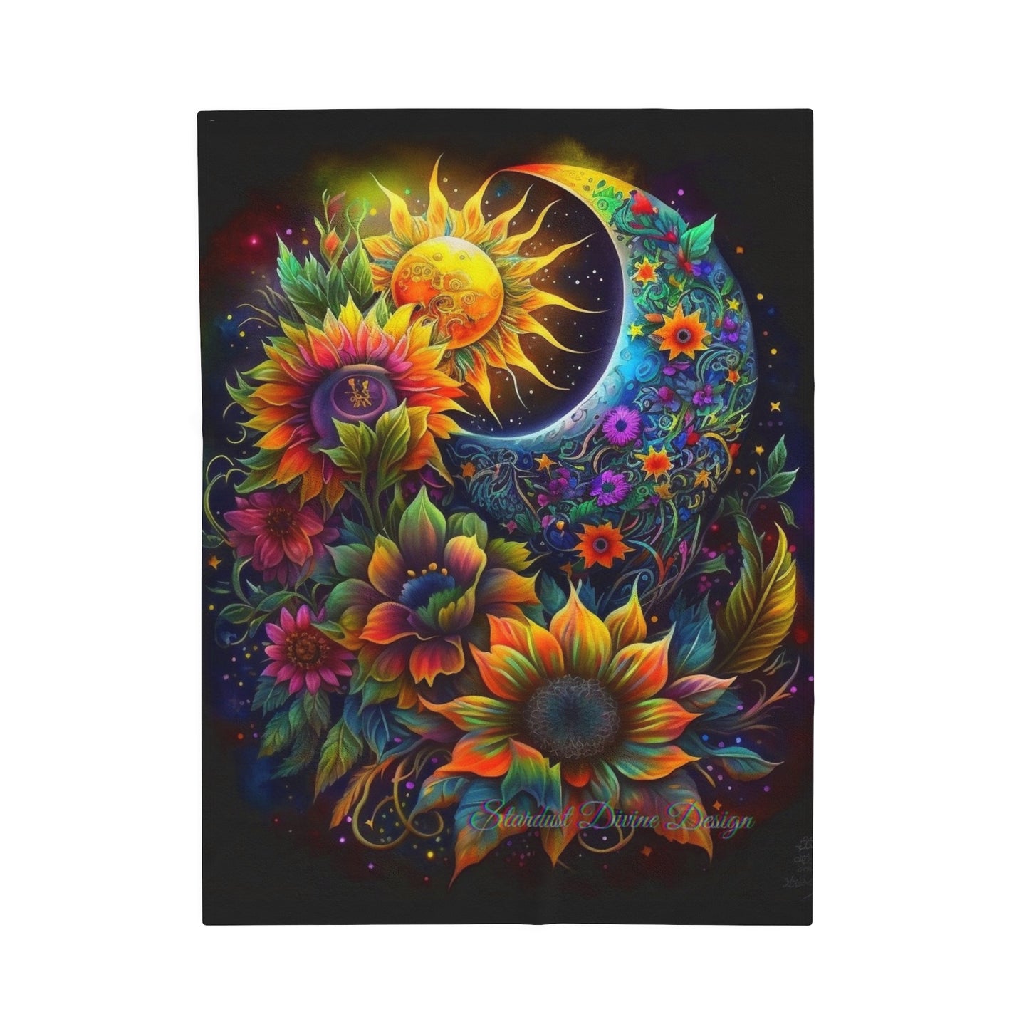 Stardust Velveteen Plush Blanket - Stardust Divine Design