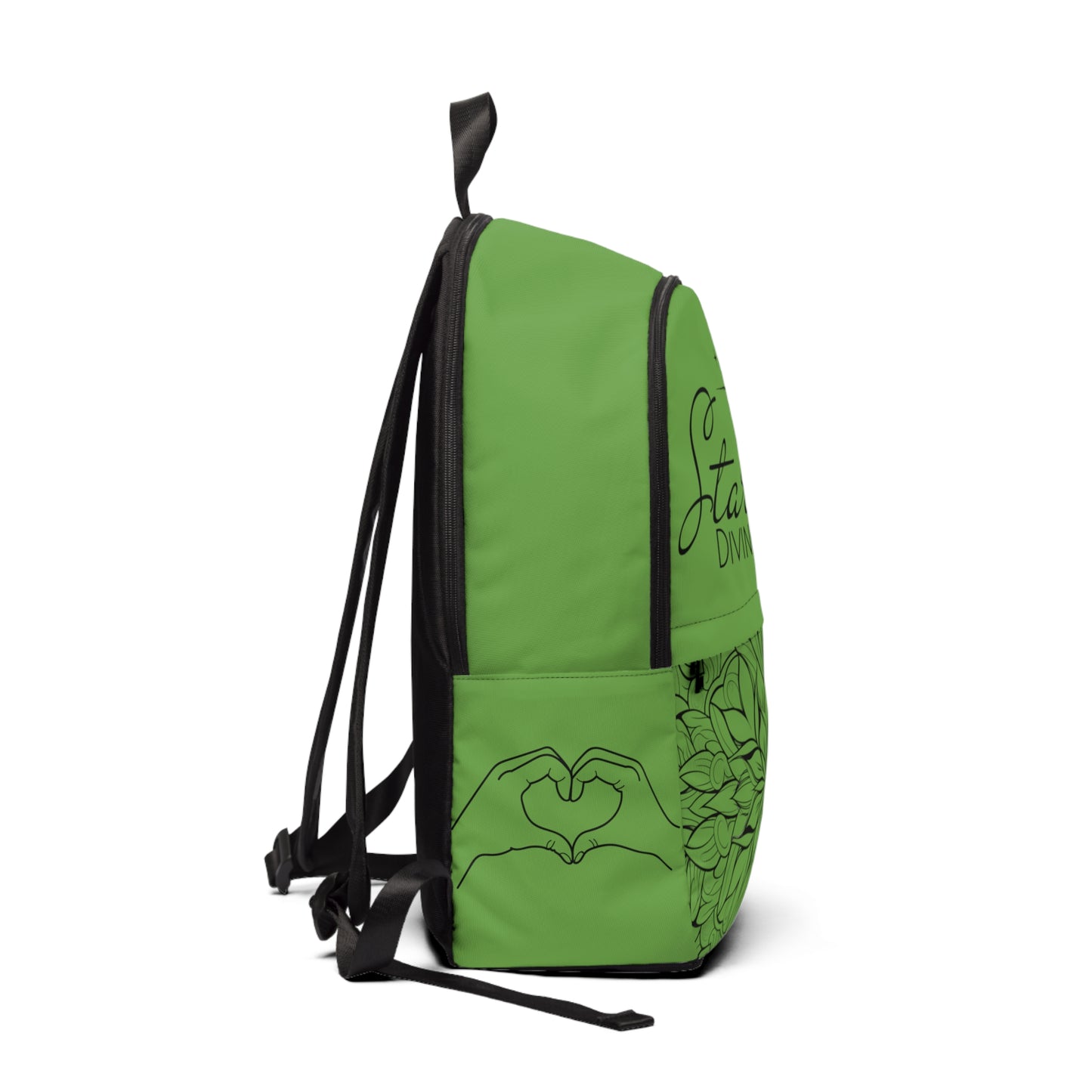 Green Stardust Fabric Backpack