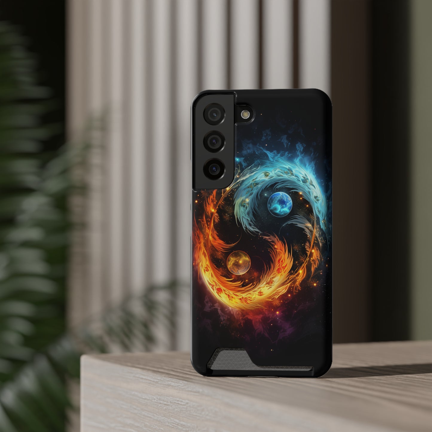 Ying Yang Phone Case With Card Holder