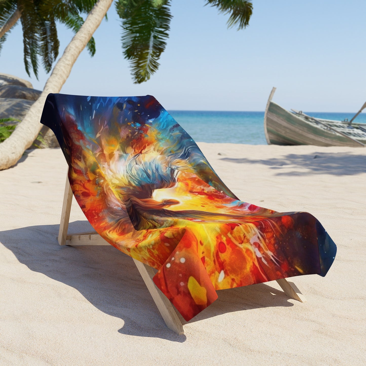 Stardust Divine Design Angel Beach Towel