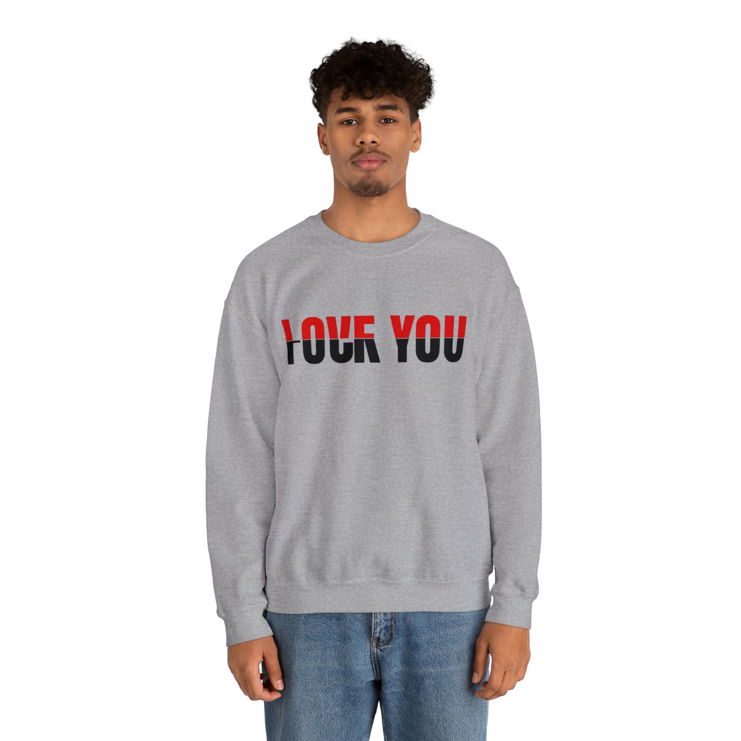 Love u F*** u Rose Heavy Blend™ Crewneck Sweatshirt