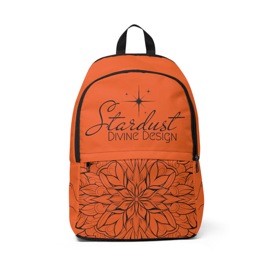 Orange Stardust Fabric Backpack