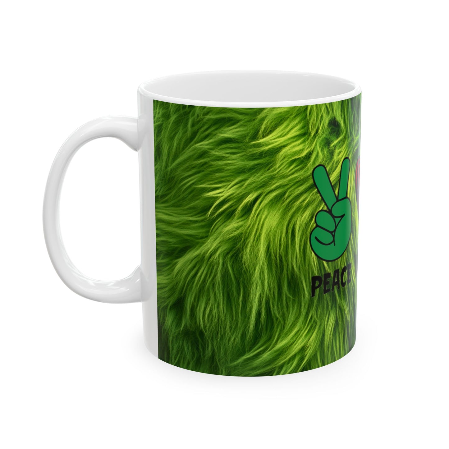 Peach Love Grinch Ceramic Mug, (11oz, 15oz)