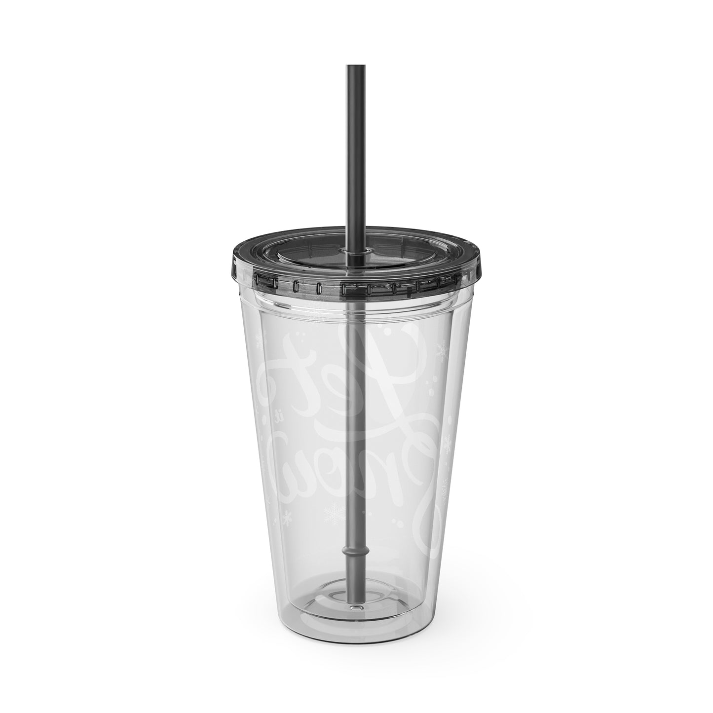 Let it Snow Tumbler with Straw, 16oz - Stardust Divine Design