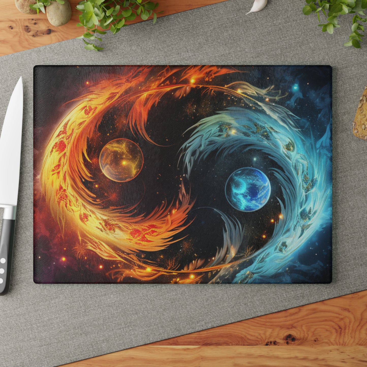 Glass Cutting Board - Stardust Divine Design